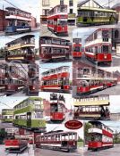 Tramways of South Lancashire Montage Large Metal Wall Art.