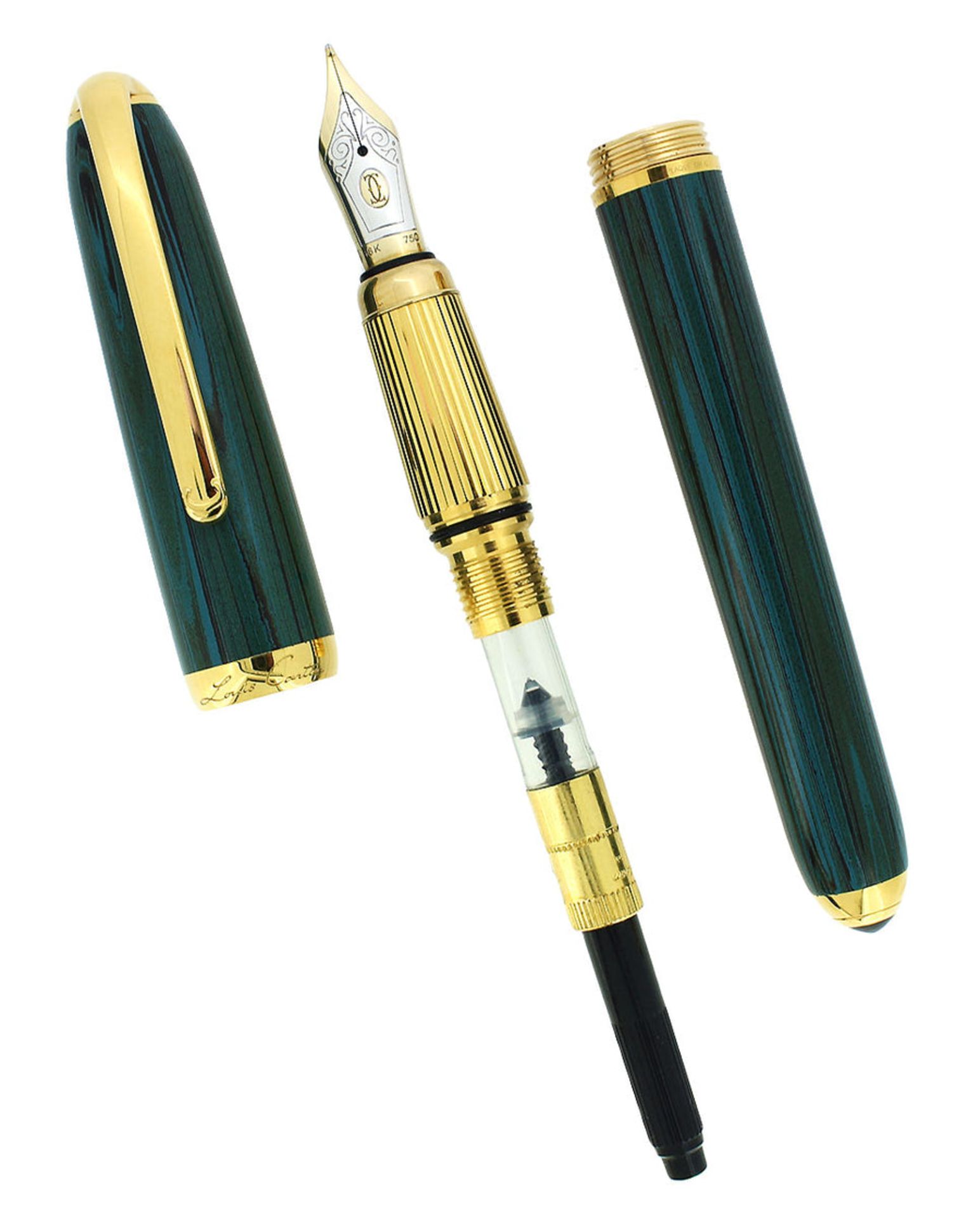 Brand New - Cartier - Rare - Limited Edition - Dandy Verde Green Ebonite Fountain Pen - Image 4 of 12