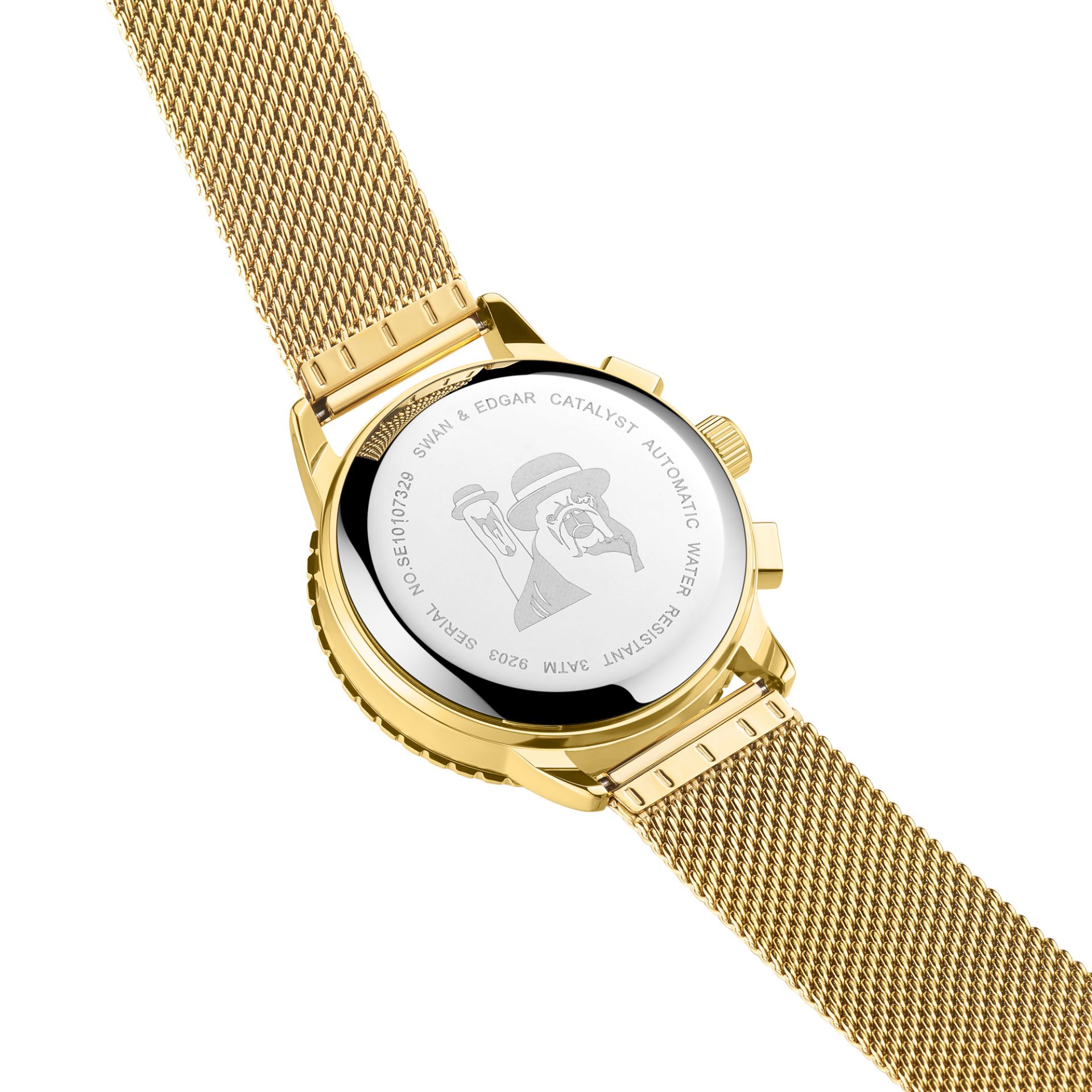 Swan & Edgar Hand Assembled Catalyst Automatic Gold Watch - Free Delivery & 5 Year Warranty - Image 3 of 5