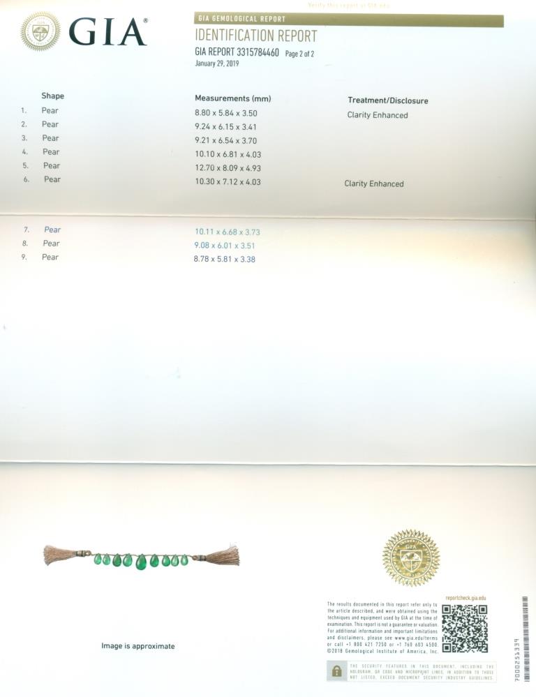 Nine (9) Tsavorite Beads (Grossular-Garnet) - 19.05 ct, Kenya - Image 5 of 10