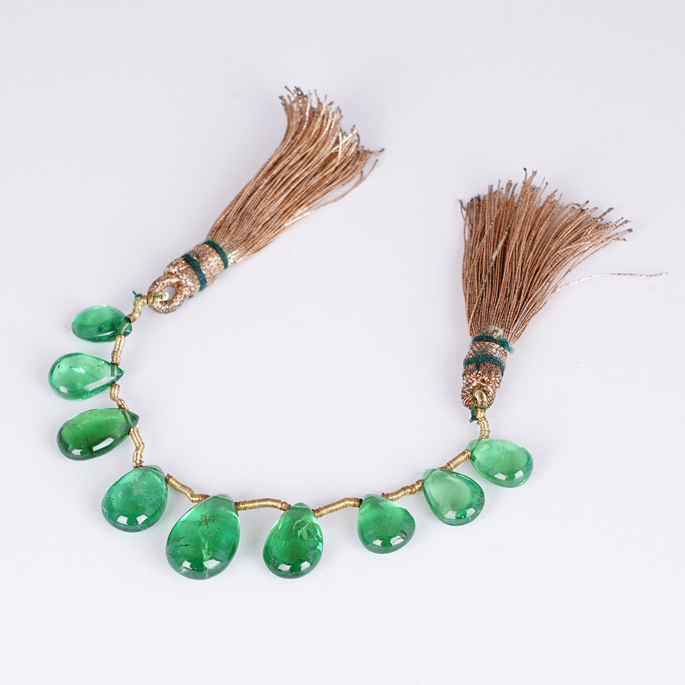 Nine (9) Tsavorite Beads (Grossular-Garnet) - 19.05 ct, Kenya - Image 7 of 10
