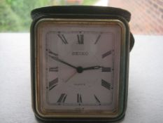 Vintage Metal Seiko Travel Alarm Clock