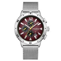 Swan & Edgar Hand Assembled Catalyst Automatic Silver Red Watch - Free Delivery & 5 Year Warranty