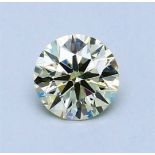 1 Pcs Diamond - 0.73ct Round Brilliant Cut Fancy Diamond - Very Light Yellow - VVS1 – Investment