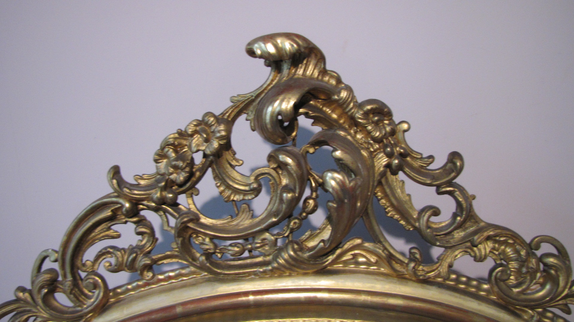 Large Swiss Giltwood Oval Wall Mirror - Image 2 of 5