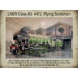 Flying Scotsman Steam Locomotive 4472 1934 World Record Metal Wall Art