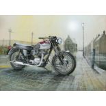 Triumph 1960's Bonneville T120r Nostalgic Motorbike Metal Wall Art