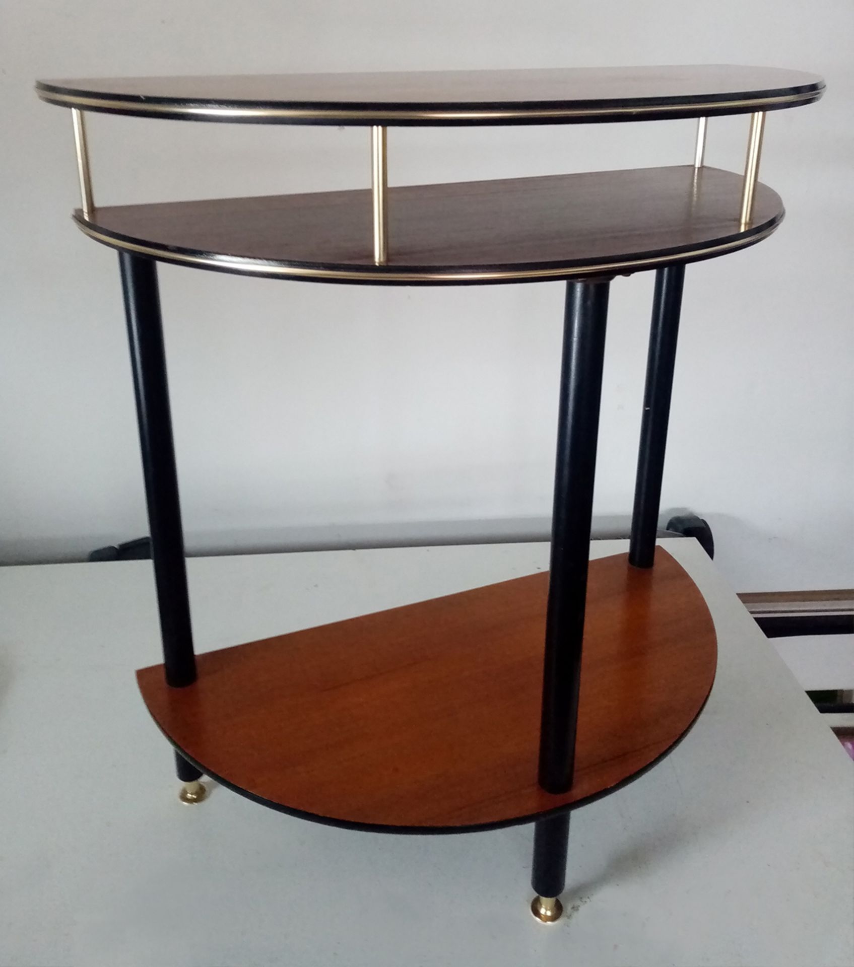 Vintage Dem-Lune Side Table - Image 2 of 6