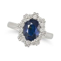 Untreated Vivid Royal Blue 2.60 tctw "VVS" Sapphire & Diamonds Ring