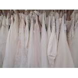 Bulk Lot of 25 Wedding Gowns/Skirts/Bodices All Mixed Sizes and Designs. RRP £25k etc. Mainly Iv...