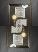 FCK PTN Stamps Set (6 Stamps) By Banksy, 2023 Framed