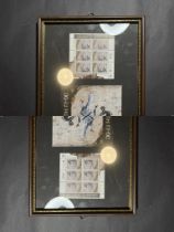FCK PTN Stamps Set (6 Stamps) By Banksy, 2023 Framed
