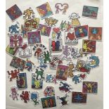 Keith Harin (1958-1990) 50 Piece Sticker Set, Av Size 5 X 5 cm Inc Family Hug, Disco Dino, 2020