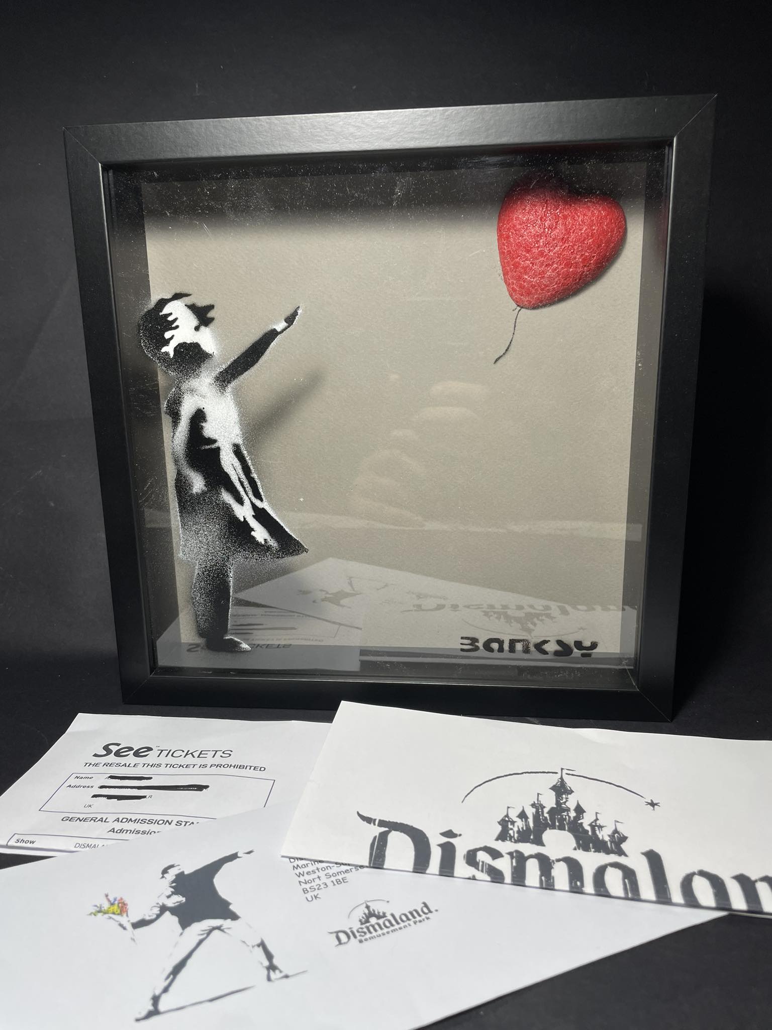 Banksy Dismaland 2015 Weston-Super-Mare Cardboard 3D Box Set Ticket + - Image 3 of 3
