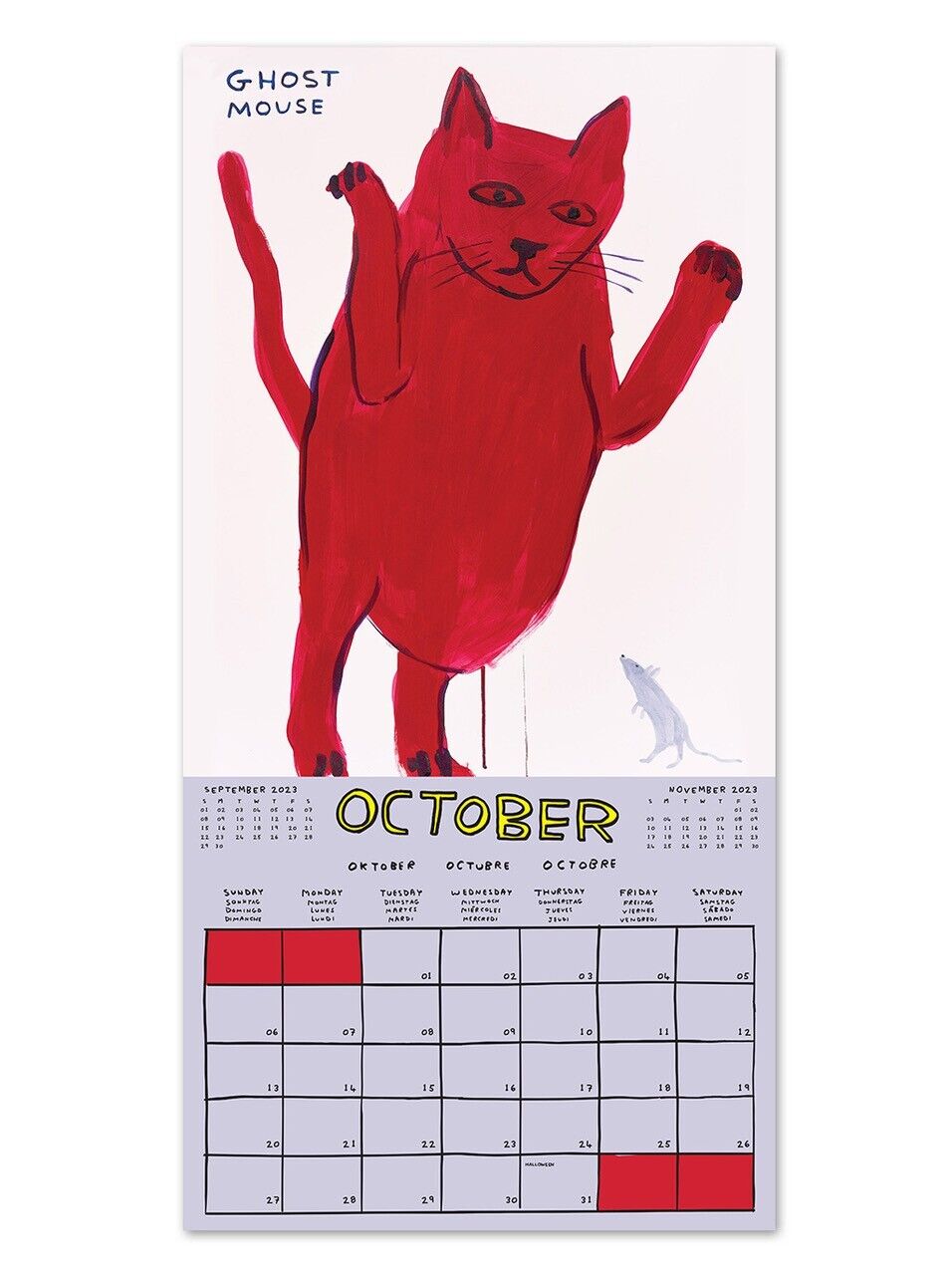 David Shrigley OBE (b 1968) 30 x 30 Opens To 60 x 30 cm, Official Shrig Wall Callender For 2024 - Image 4 of 12