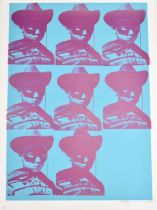 Paul Insect (UK 1971 ) 'The Kid Mini Mug Shot’ In Blue, Pictures On Walls, 1st Edition 69/100 20...