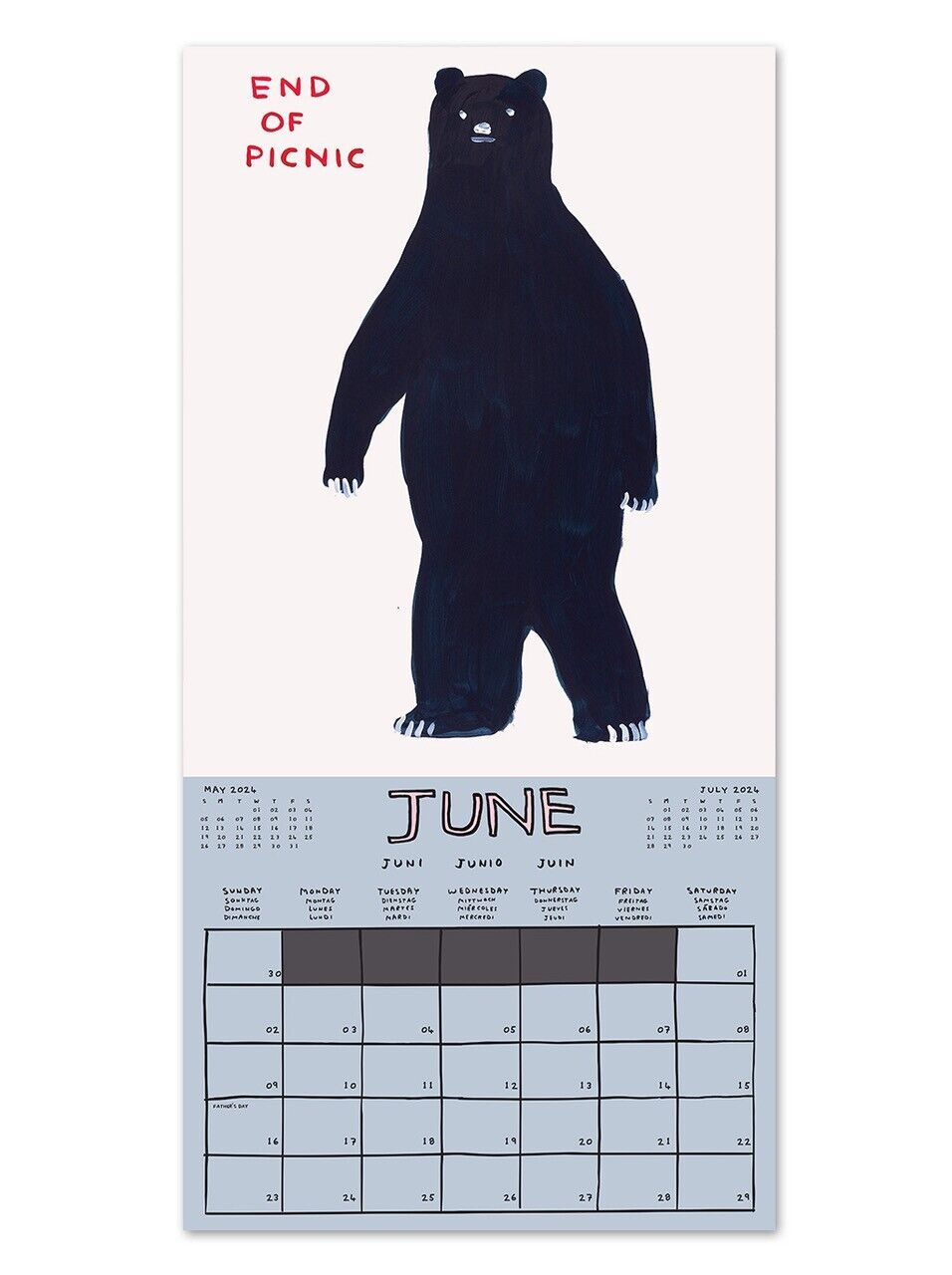 David Shrigley OBE (b 1968) 30 x 30 Opens To 60 x 30 cm, Official Shrig Wall Callender For 2024 - Image 7 of 12