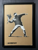Banksy Dismaland 2015 Weston-Super-Mare Cardboard Free Art Framed Ticket +