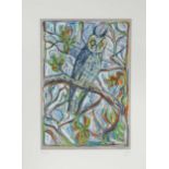 Billy Childish (1959-) Reunion Owl, From The Ghosts of Gone Birds Suite, Signed Limited Edition