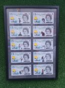 Lot 10 Banksy Dismaland 2015 Weston-Super-Mare Canvas 5 GBP Note Framed Ticket +