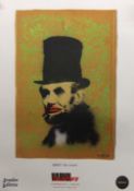 Banksy (Born 1974) Abe Lincoln - Offset Lithographic Poster Produced By The Palace of Culture Sic...