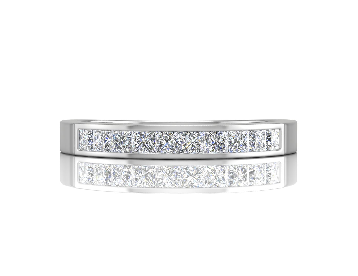 9ct White Gold Channel Set Half Eternity Diamond Ring 0.50 Carats - Image 2 of 6