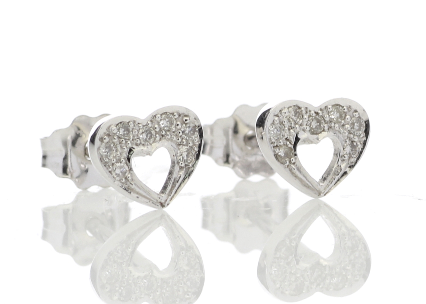 9ct White Gold Fancy Cluster Diamond Earrings - Image 4 of 5