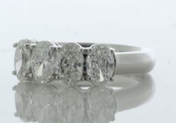 18ct White Gold Four Stone Oval Diamond Ring 1.50 Carats