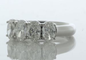 18ct White Gold Four Stone Oval Diamond Ring 1.50 Carats