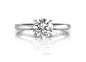 18ct White Gold Claw Set Diamond Ring 0.70 Carats