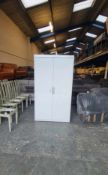 6FT Metal 2 Door White Locker For Storage