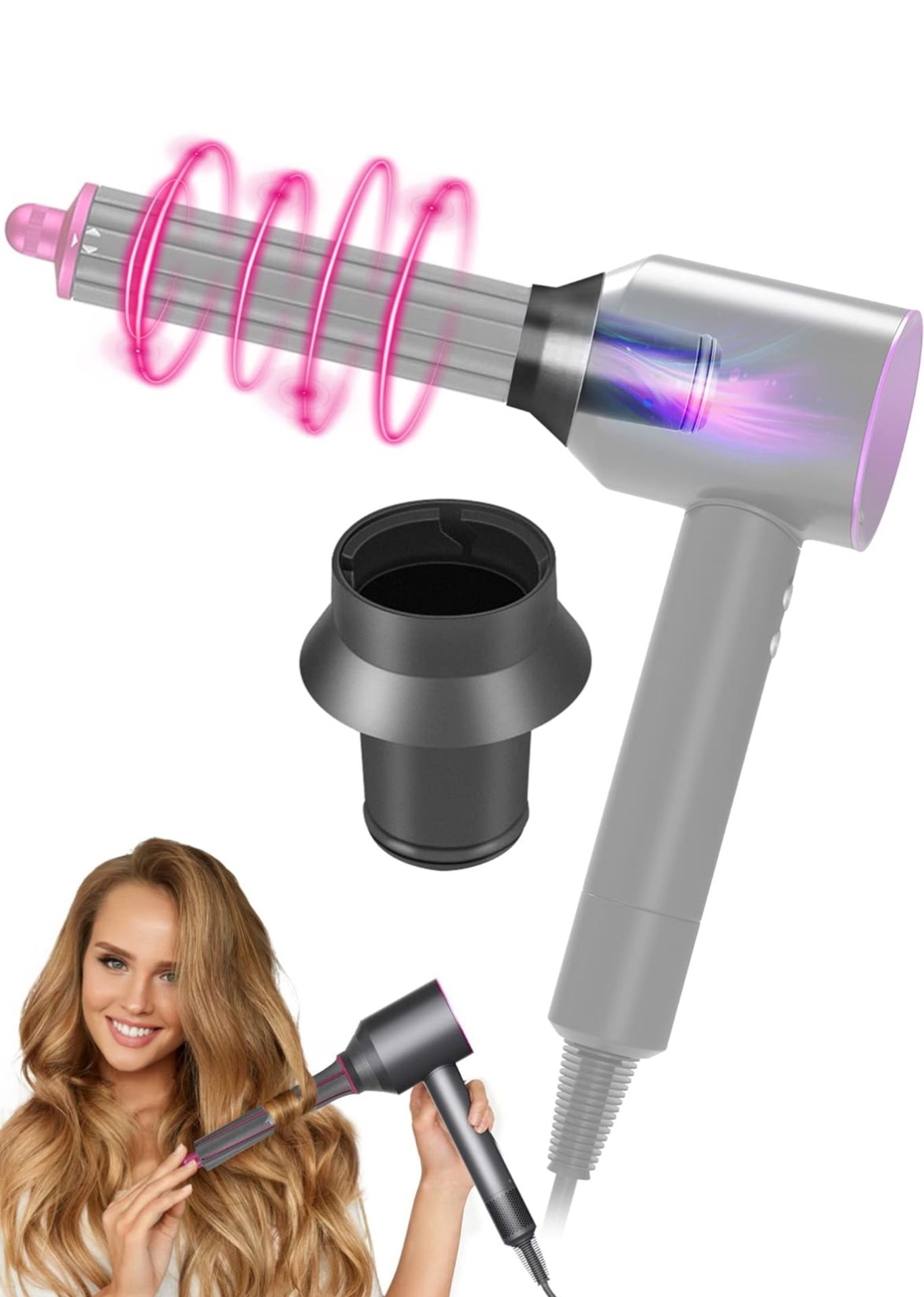 15x LOCINTE Multifunctional 2 in 1 Hairdryer Accessory, Compatible With Dyson Supersonic