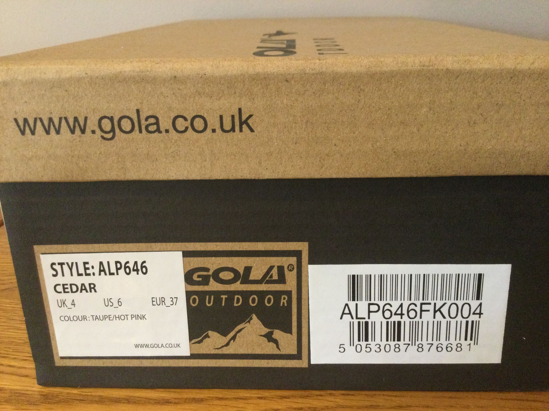 Gola Womens “Cedar” Hiking Sandals, Taupe/Hot Pink, Size 4 - Brand New - Image 4 of 4