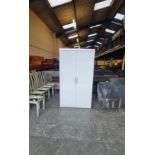 6FT Metal 2 Door White Locker For Storage