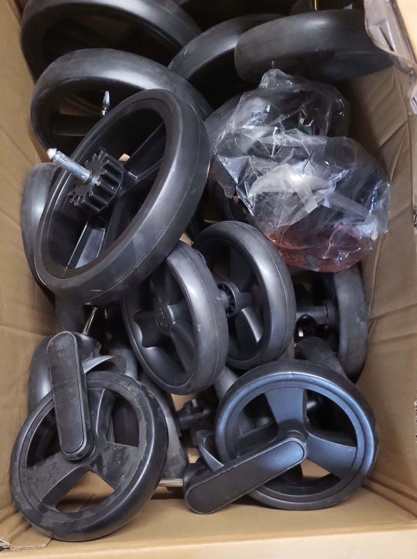 Joblot Pram Refurbishment Business Spare Parts Wheels Fabrics 15 Boxes - Image 7 of 11