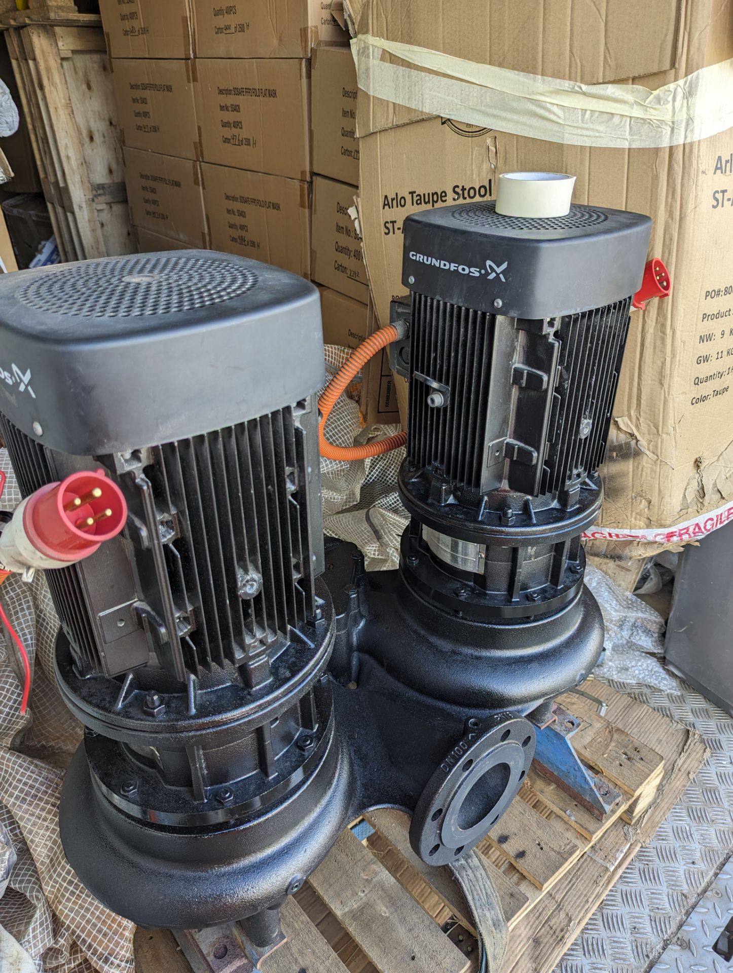 Grundfos Twin 5.5Kw Motor Circulation Pump, Delta Connected