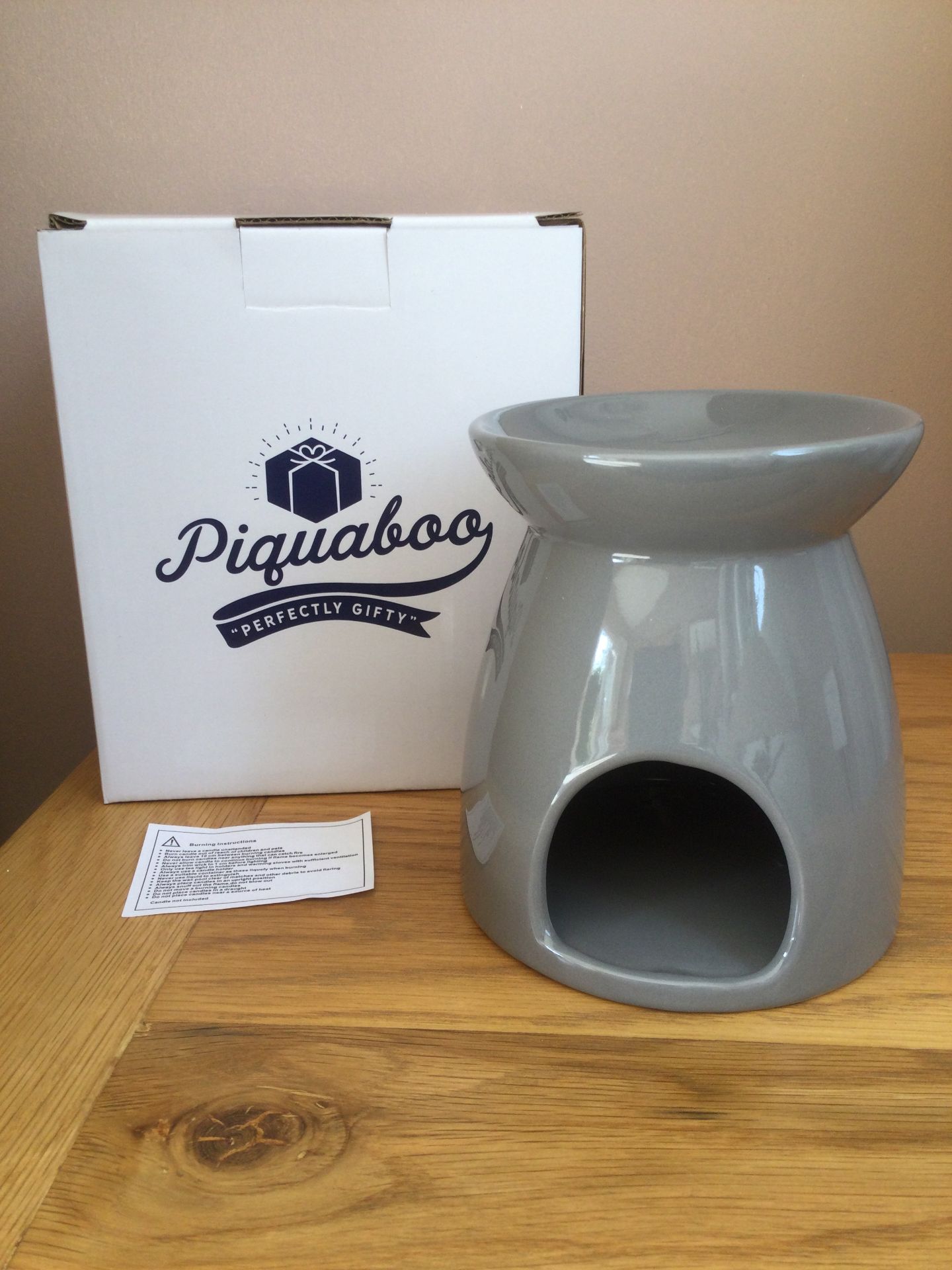 Piquaboo Large “White Heart” Ceramic Oil Burner Height 13cm, New With Gift Box - Image 3 of 4