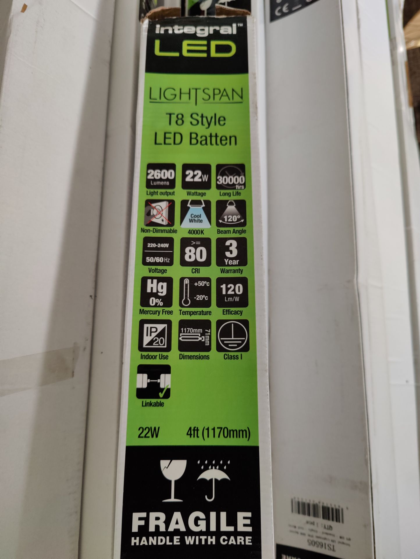 2 x Integral 4ft LED Baton Lights (Brand New)