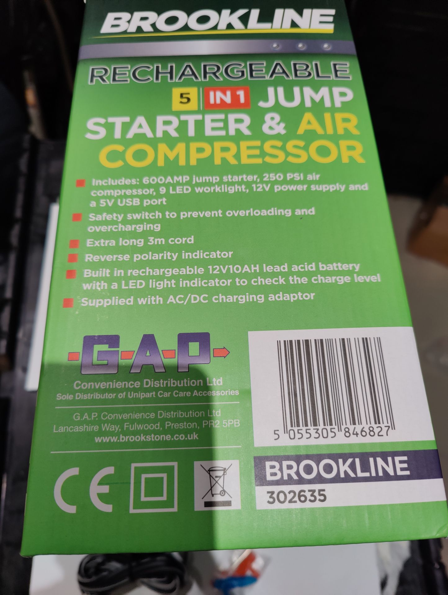 Clearance Joblot 3 x Brookline Rechargeable Jump Starter& Air compressor - Image 5 of 7