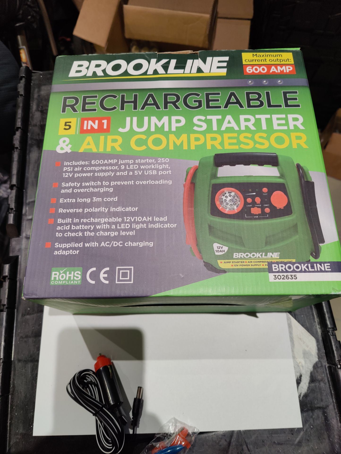 Clearance Joblot 3 x Brookline Rechargeable Jump Starter& Air compressor - Image 3 of 7