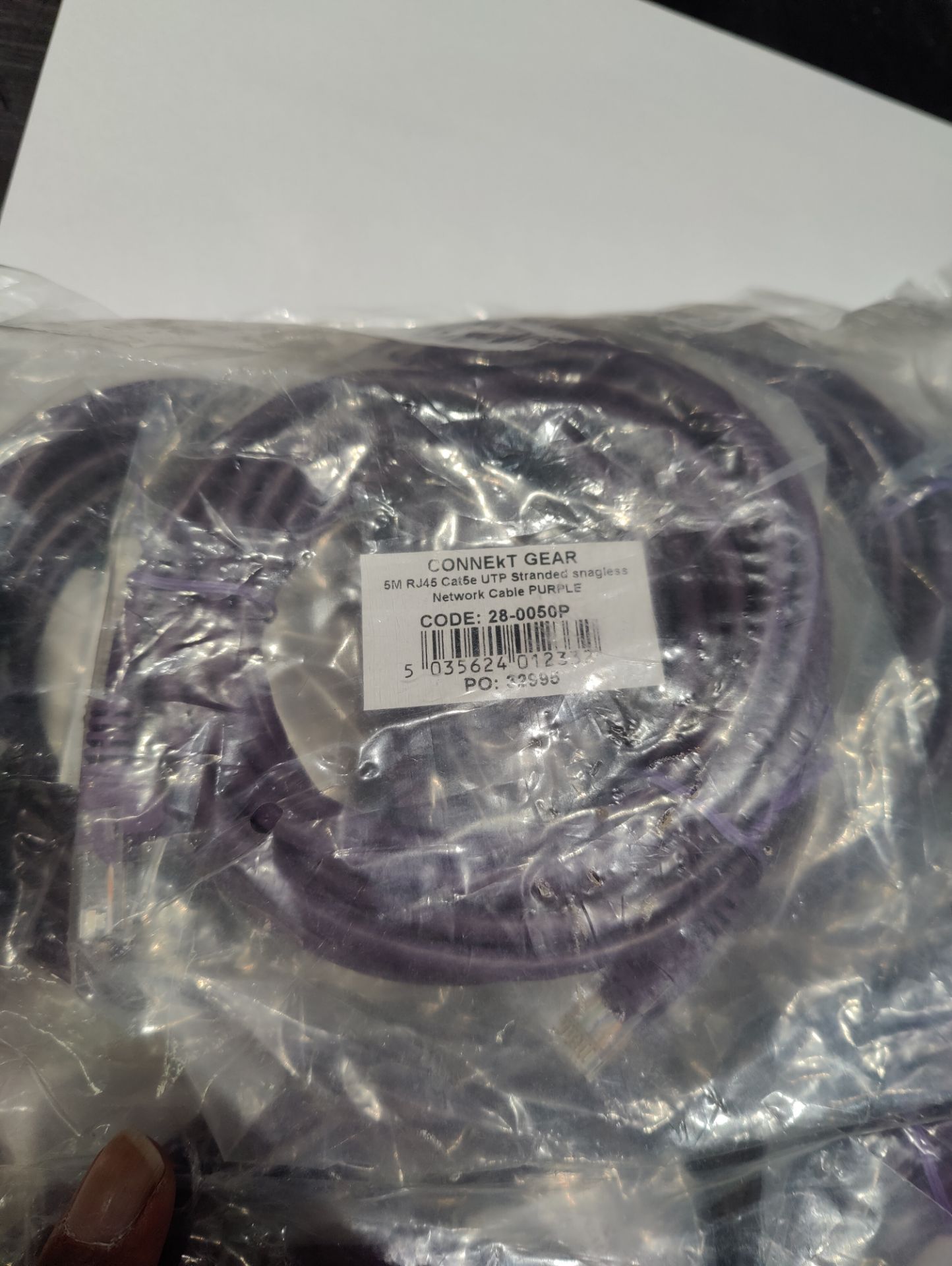 Clearance Joblot 6 x 5M Connekt Gear RJ45 Network Cable (Purple)