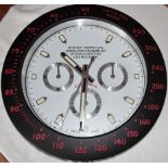 40 cm Black Body Black Bazel White Dial Clock