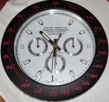 40 cm Black Body Black Bazel White Dial Clock