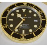 34 cm Golden Body Black Bazel Black Dial Clock