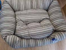 3x Snoozzzeee Sofa Bed, Stripe Mushroom, 45 x 60cm - RRP £180