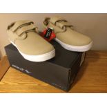 Gola “Panama” QF Men's Wide Fit Trainers, Size 10, Taupe/White - New RRP £36.00