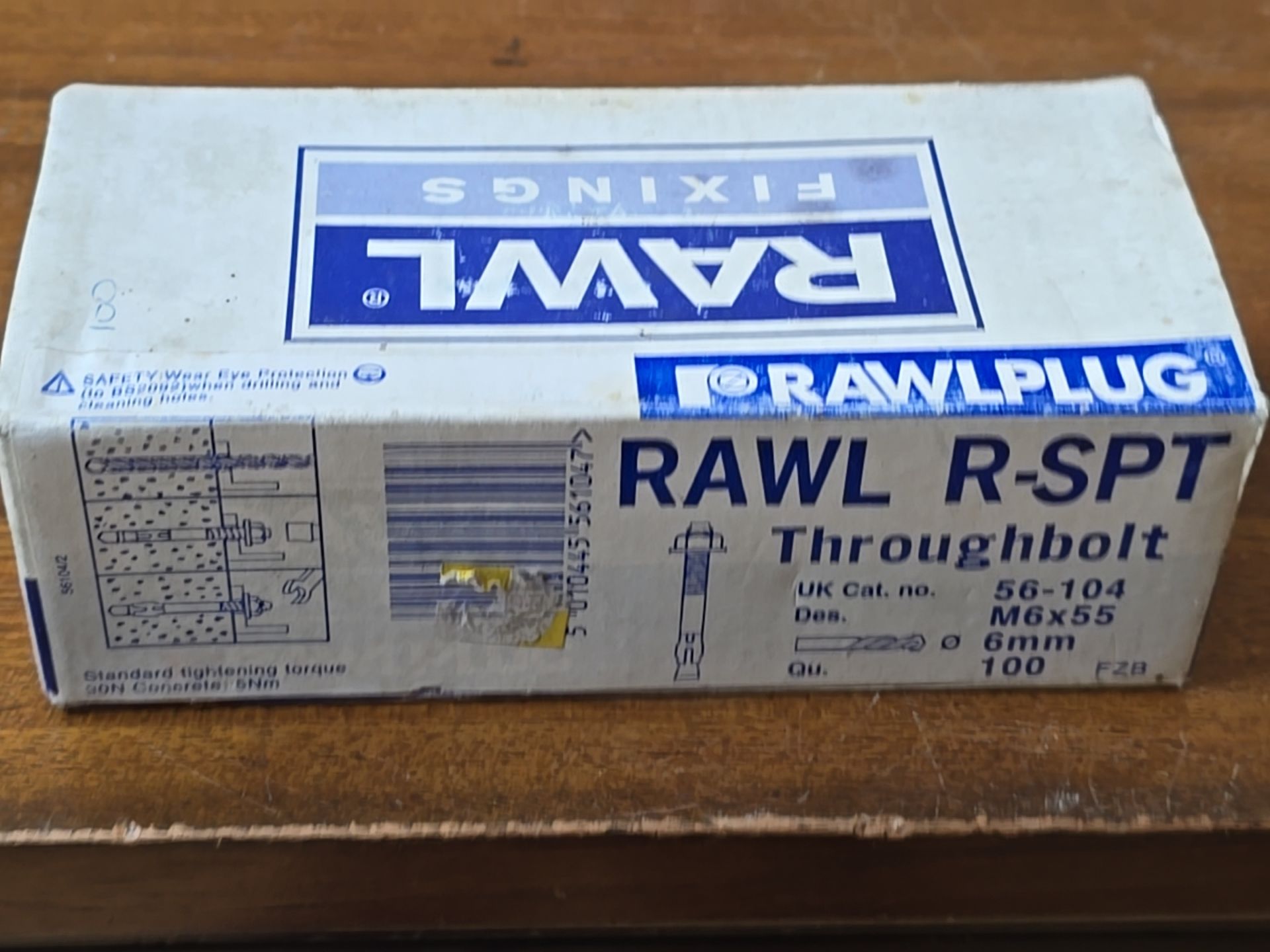 100 x Rawlplug Rawbolt M6 x 55mm R-SPT Hot Dipped Galvanised - Image 5 of 6