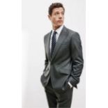 John Lewis Wool Flannel Regular Fit Suit Jacket, Charcoal Size 40R | RRP £170