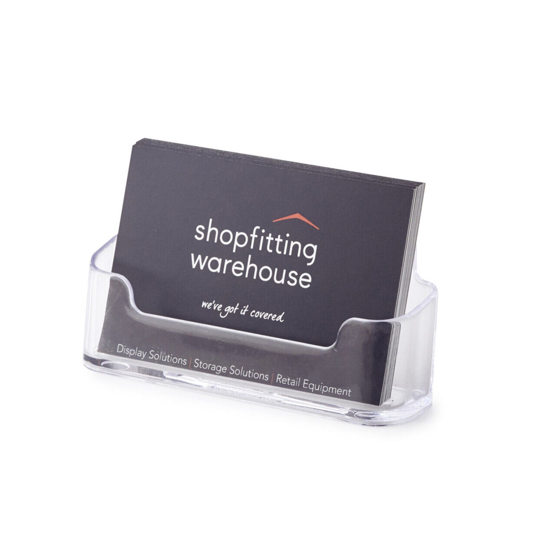 150 x Clear Acrylic Business Card Holder -Landscape - Image 2 of 2