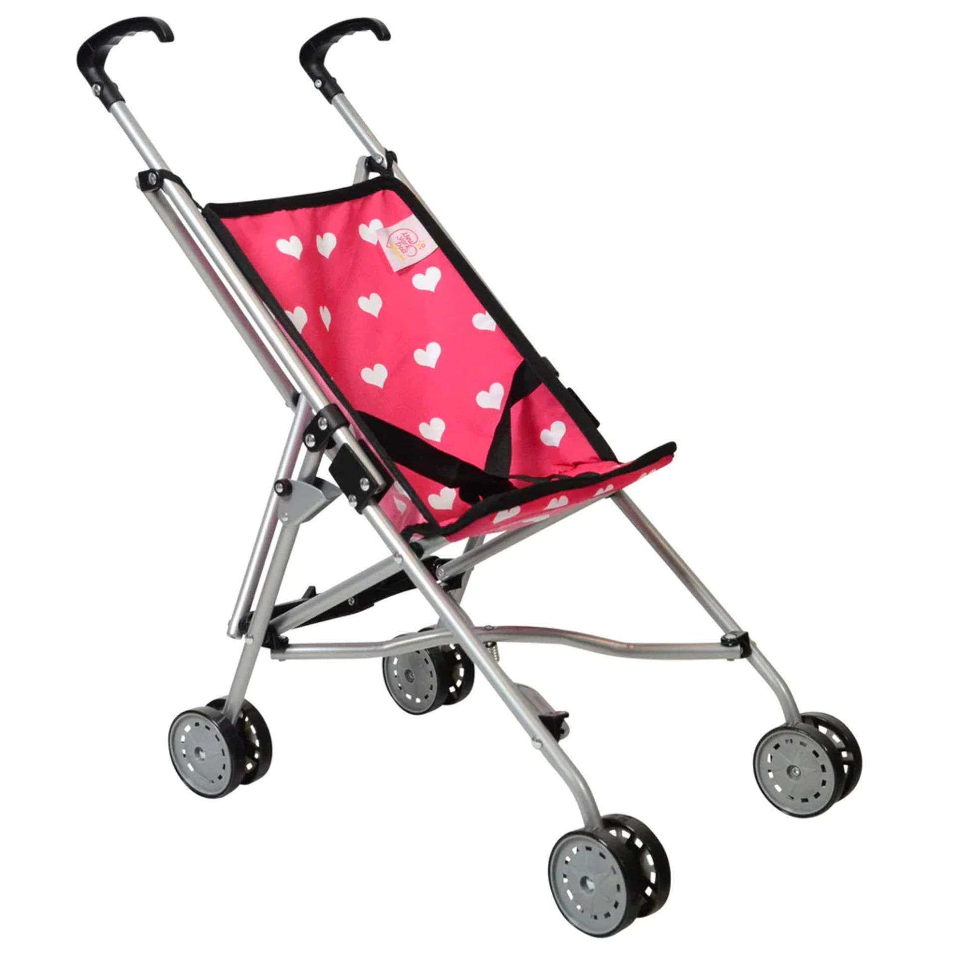 10x New York Doll Collection, My First Doll Stroller, Kids, Pink Hearts - RRP £200 - Image 4 of 5